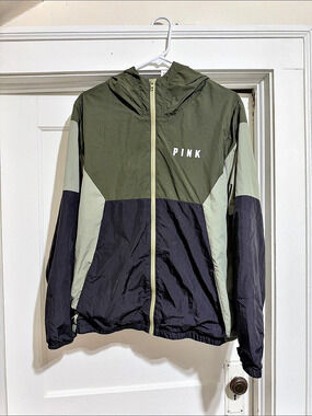 PINK Color Block Hooded Windbreaker Size M/L (8/10)